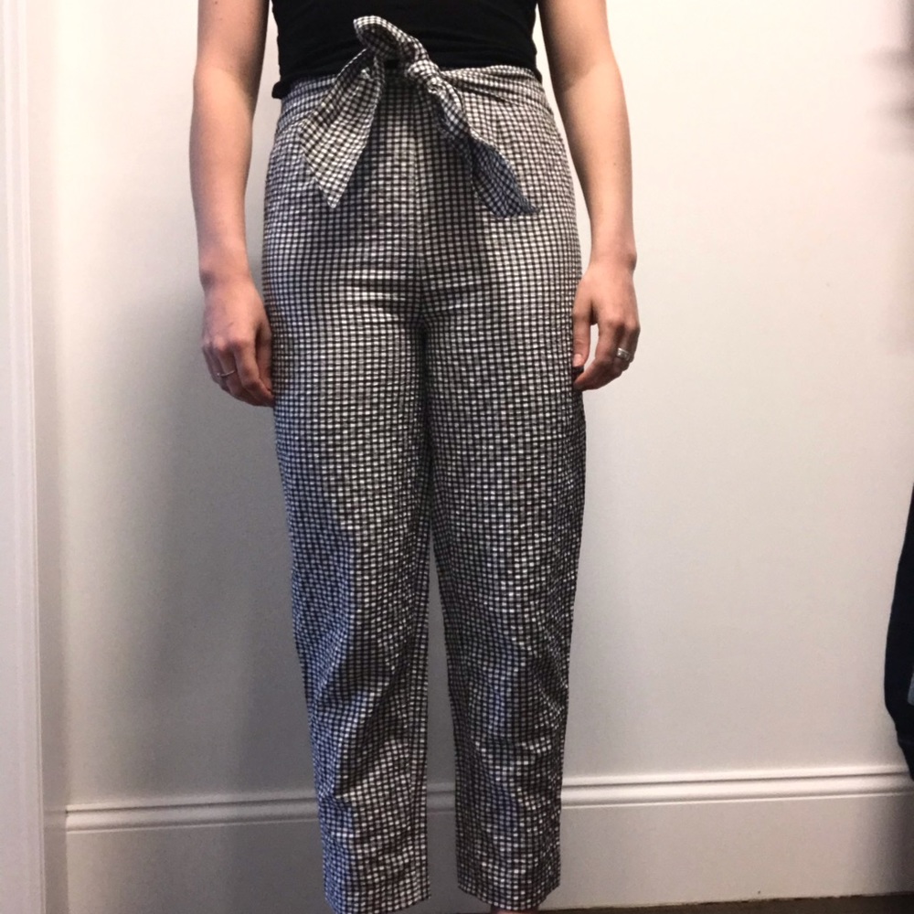 Zipper trousers with bow— free people